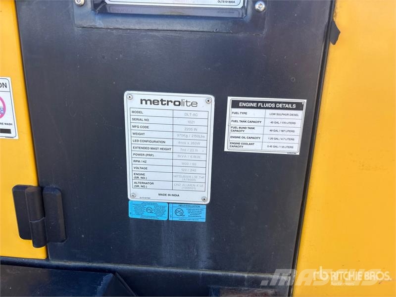 Metrolite DLT-8C 6.4 kW Light Tower 조명타워