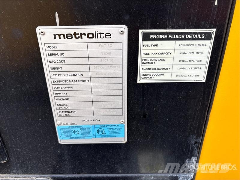 Metrolite DLT-8C 8 kVA S/A Light Tower أبراج خفيفة
