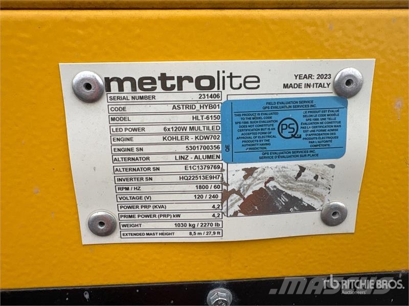 Metrolite HLT-6 4.2 kVA Light Tower Svetlobni stolpi