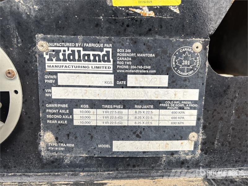 Midland SL3000 35 ft Tri/A End Dump Trailer Damperli römorklari