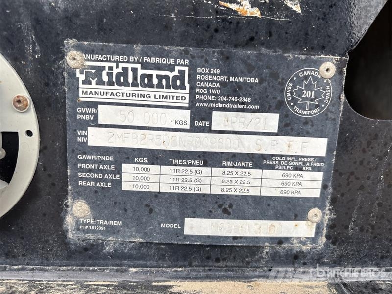 Midland SL3000 35 ft Tri/A End Dump Trailer Damperli römorklari