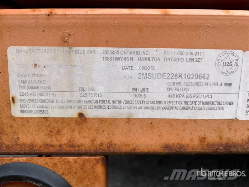 Miska 610 10 ft T/A Dump Utility Trailer Kipper