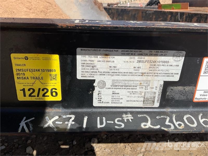 Miska 6X14UT 14 ft T/A Equipment Trailer Prikolice za prevoz vozil