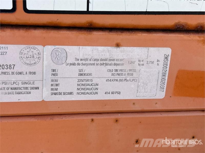 Miska 8 ft 4 in S/A Dump Utility Trailer Bañera
