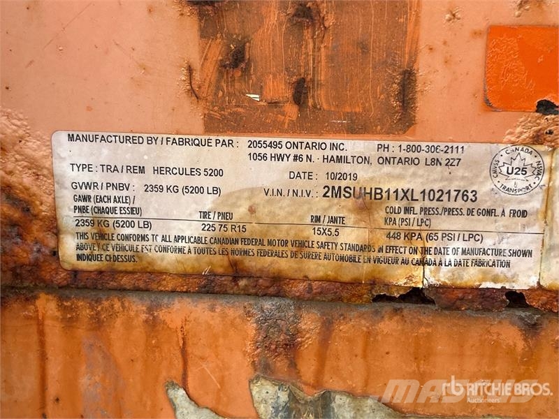 Miska 8 ft S/A Utility Trailer Egyéb pótkocsik