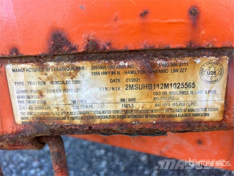 Miska 8 ft S/A Utility Trailer Інші причепи