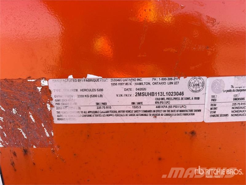 Miska CA58U 8 ft S/A Utility Trailer Muud haagised