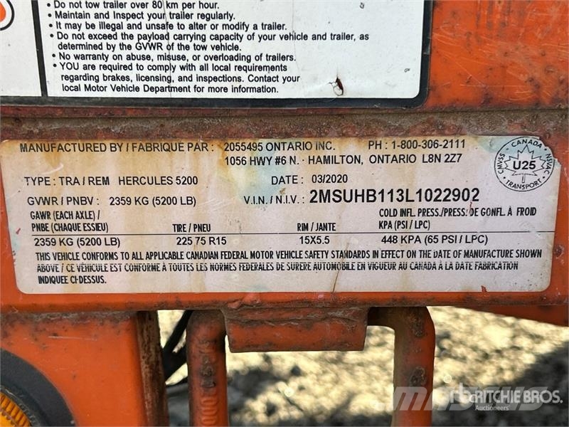  Miska CA58U 8 ft S/A Utility Trailer مقطورات أخرى
