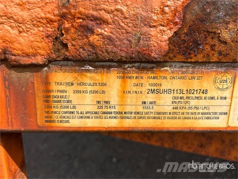 Miska Hercules 5200 8 ft S/A Utility Trailer Altri rimorchi