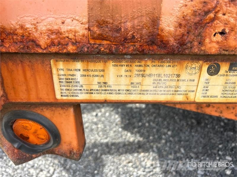  Miska Hercules 5200 8 ft S/A Utility Trailer Інші причепи