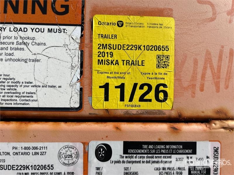 Miska MD 610 10 ft T/A Dump Utility Trailer Kipper