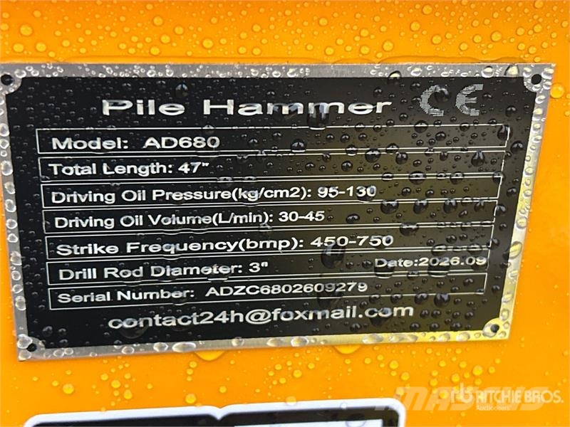  MIYI AD680 Skid Steer Post Driver (Unused) Fencing equipment