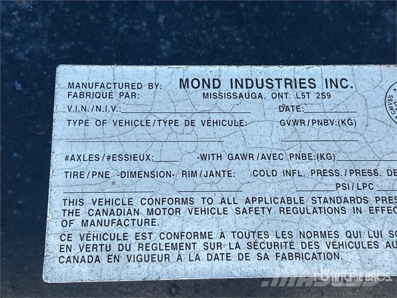 Mond 40 ft T/A Container Trailer Remorci cadru de containere