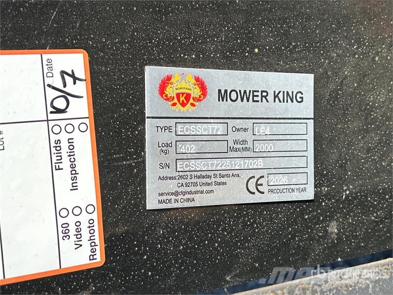 Mower King ECSSCT72 52 in Skid Steer Trencher Trancheuse
