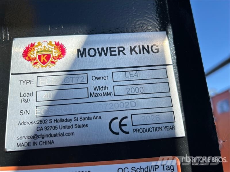  Mower King ECSSCT72 60 in Skid Steer Trencher (Unu Koparki łańcuchowe