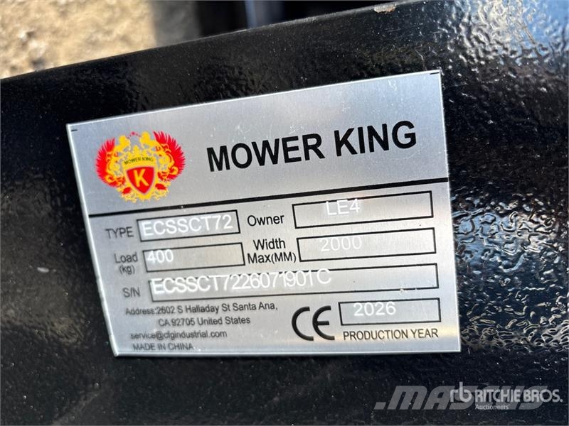 Mower King ECSSCT72 60 in Skid Steer Trencher (Unu Grabenfräse