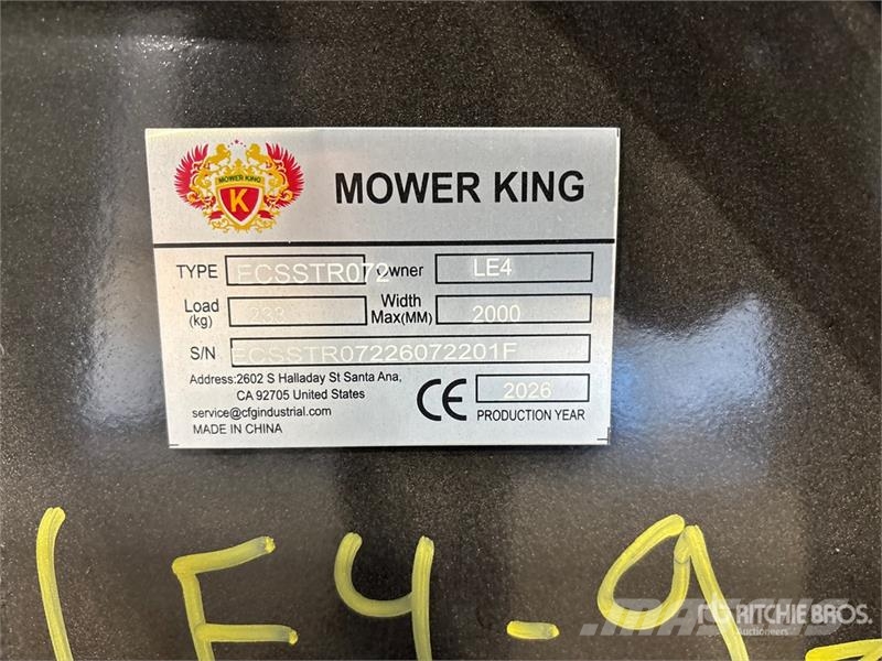 Mower King ECSSTR072 72 in Skid Steer Tiller (Unus Grades e rototillers