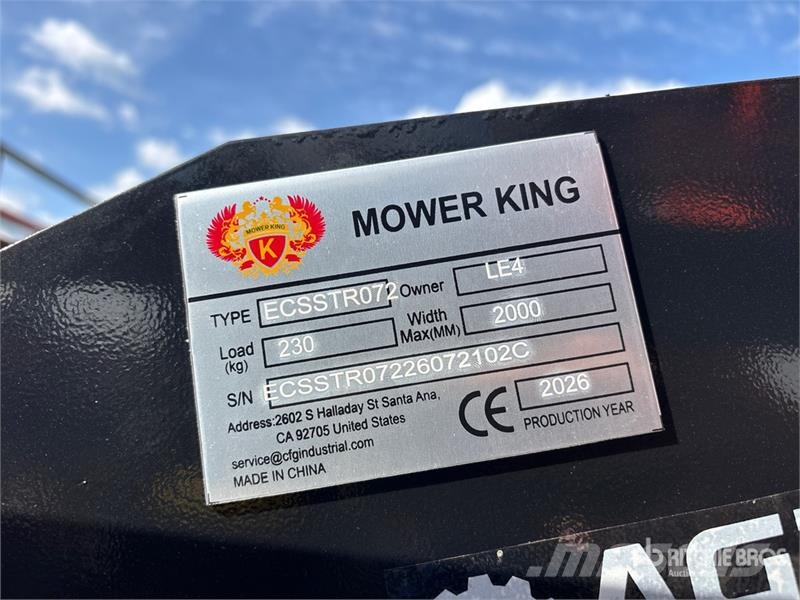  Mower King ECSSTR072 72 in Skid Steer Tiller (Unus Rotační brány a půdní frézy