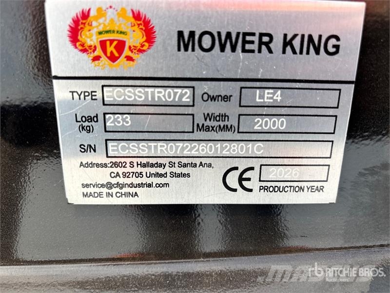  Mower King ECSSTR072 72 in Skid Steer Tiller (Unus Rotorharver/ jordfresere