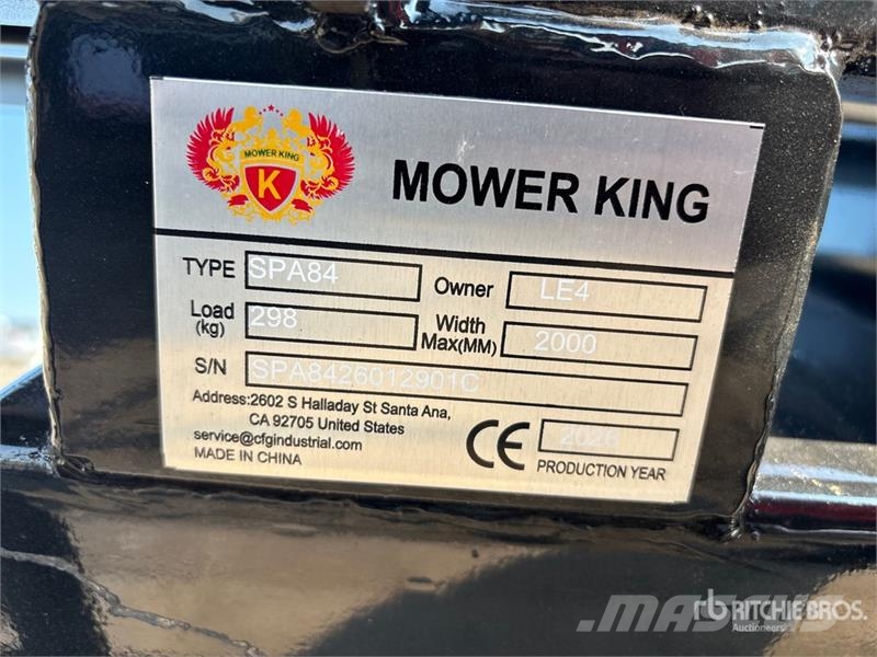 Mower King SPA84 84 in Skid Steer Dozer (Unused) Πτερύγια