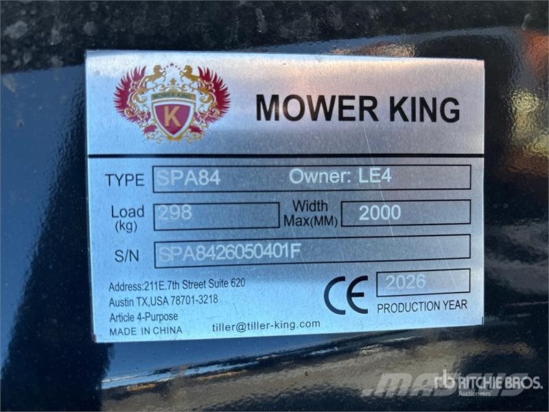 Mower King SPA84 84 in Skid Steer Dozer (Unused) 鏟刀