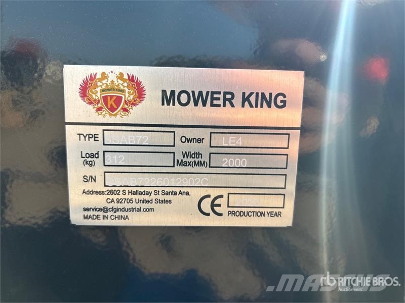 Mower King SSAB72 72 in Skid Steer Broom (Unused) Süpürgeler
