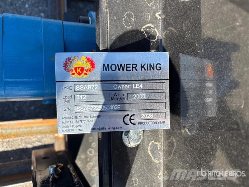 Mower King SSAB72 72 in Skid Steer Broom (Unused) Harjad