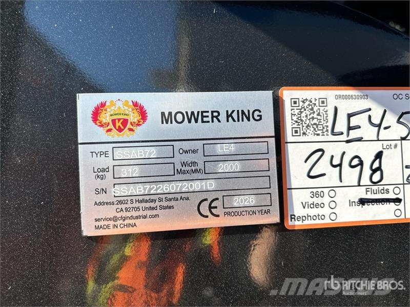 Mower King SSAB72 72 in Skid Steer Broom (Unused) Ψήκτρες