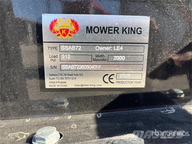 Mower King SSAB72 72 in Skid Steer Broom (Unused) Harjad