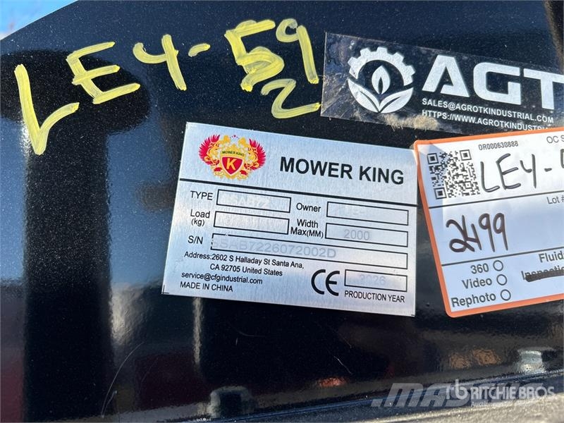 Mower King SSAB72 72 in Skid Steer Broom (Unused) Ψήκτρες