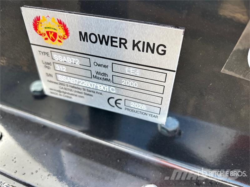 Mower King SSAB72 72 in Skid Steer Broom (Unused) Cepillos