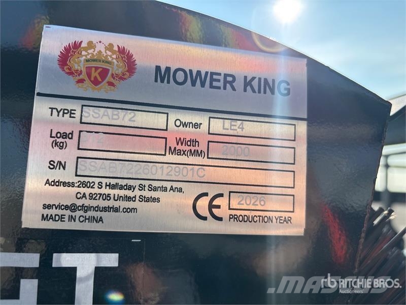 Mower King SSAB72 72 in Skid Steer Broom (Unused) Süpürgeler