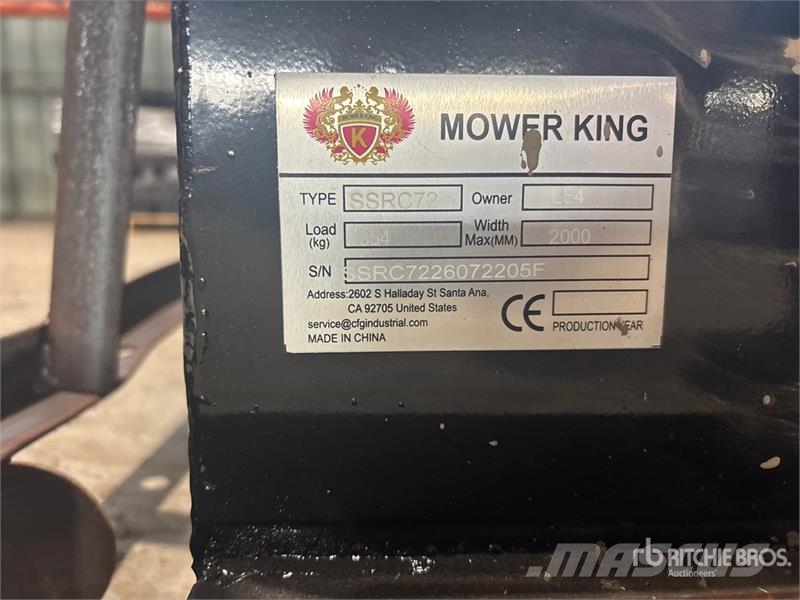  Mower King SSRC 72 in Skid Steer Brush Cutter (Unu ماكينات جز العشب