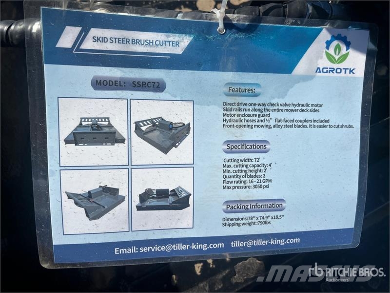 Mower King SSRC 72 in Skid Steer Brush Cutter (Unu Kosilice sa postoljem za vuču