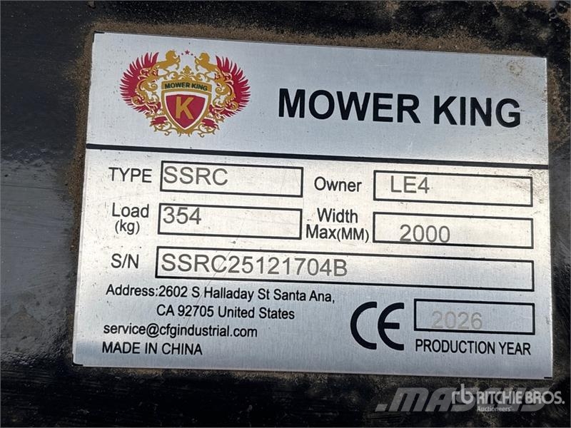  Mower King SSRC 72 in Skid Steer Brush Cutter (Unu Gemonteerde en gesleepte maaiers
