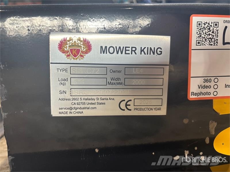  Mower King SSRC 72 in Skid Steer Brush Cutter (Unu ماكينات جز العشب