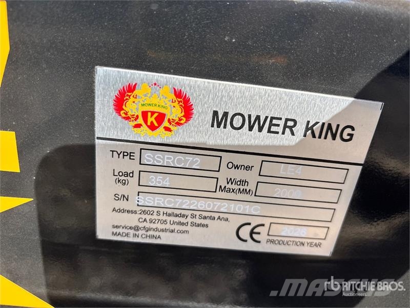 Mower King SSRC 72 in Skid Steer Brush Cutter (Unu 牽引式モア/芝刈り機
