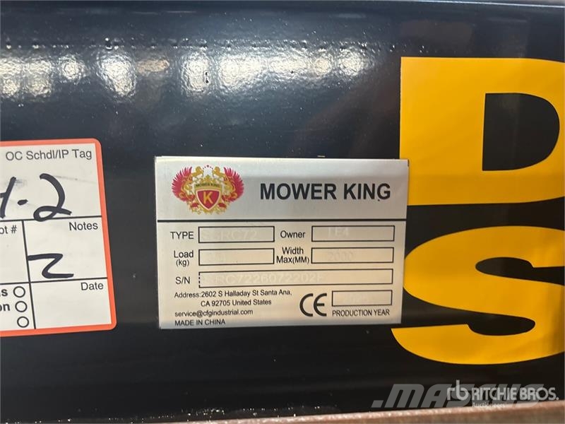  Mower King SSRC 72 in Skid Steer Brush Cutter (Unu ماكينات جز العشب