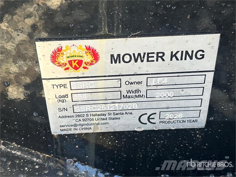 Mower King SSRC 72 in Skid Steer Brush Cutter (Unu 牽引式モア/芝刈り機