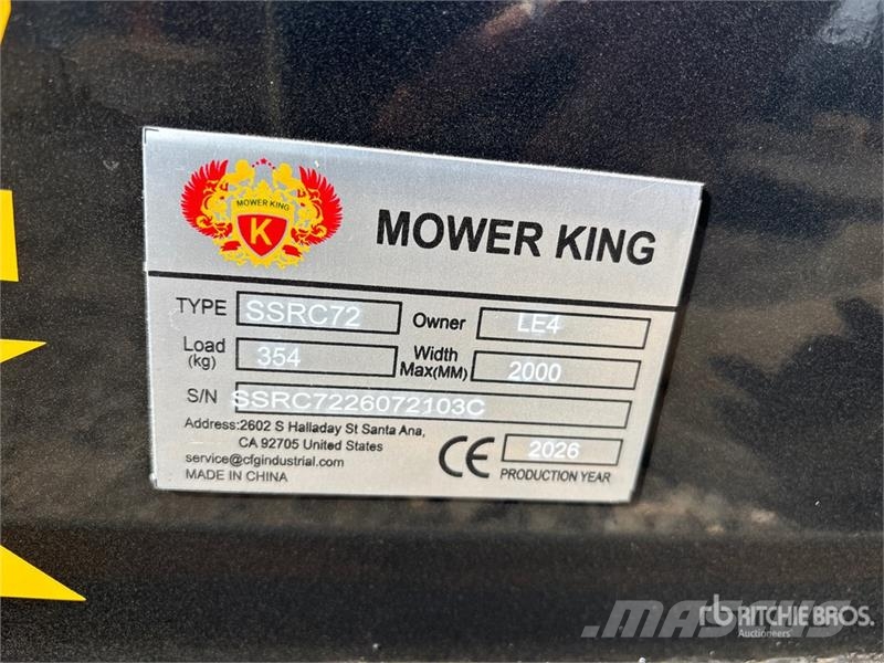 Mower King SSRC 72 in Skid Steer Brush Cutter (Unu 牽引式モア/芝刈り機