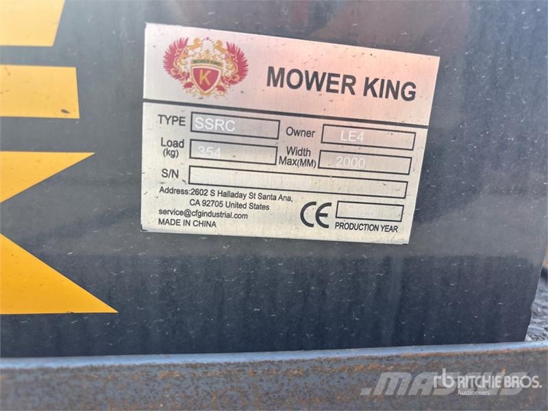  Mower King SSRC 77 in Skid Steer Brush Cutter (Unu ماكينات جز العشب