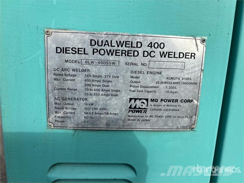 MultiQuip BLE-400SSW Mobile Engine Driven Welder Svářecí stroje
