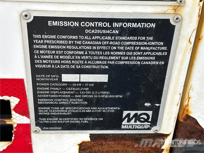 MultiQuip DCA25USI4CAN Diesel Generatorer