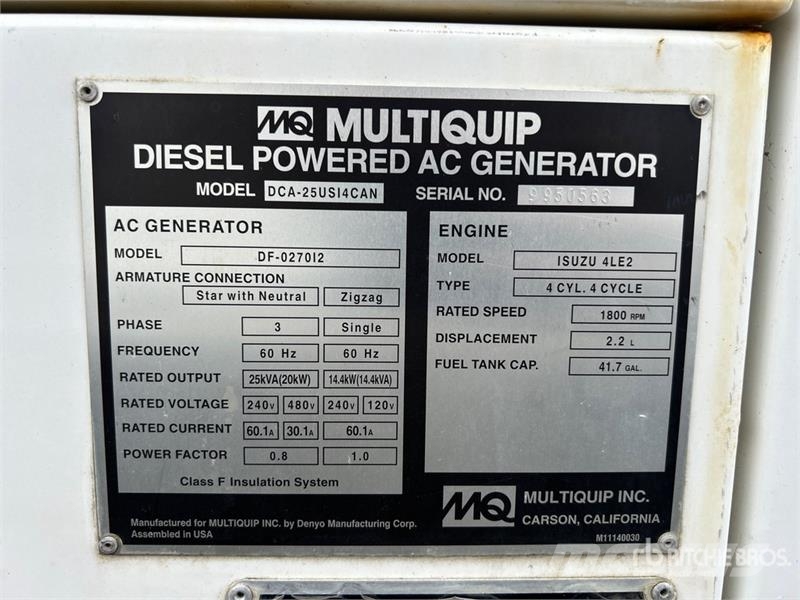MultiQuip DCA25USI4CAN Diesel Generators