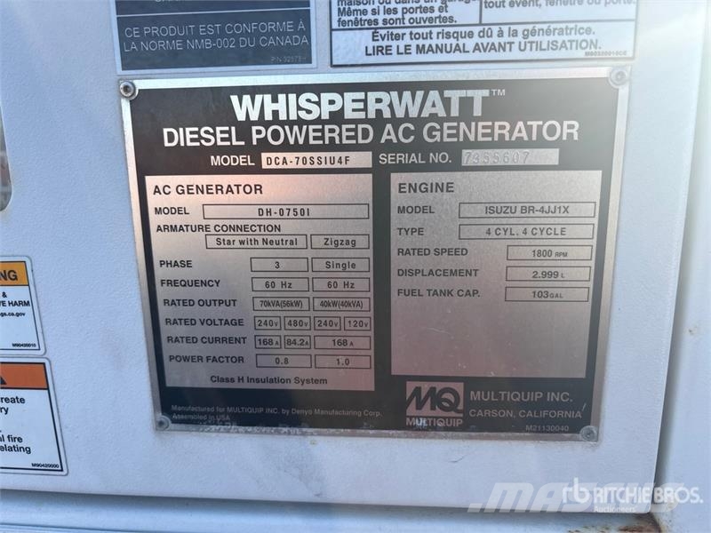 MultiQuip DCA70SSIU4F Mobile Generator Set Diesel Generatoren