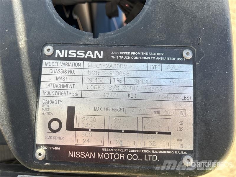 Nissan PF60DFMUG1F2A30D 5400 lb Cushion Tire Forklift Viličarji - drugo