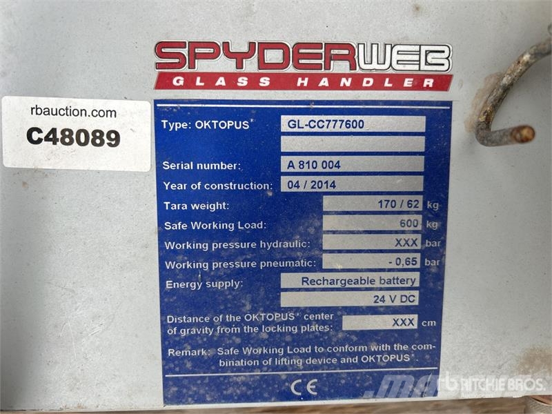  Oktopus GLCC777600 Glass Handler Attachment Oprema i dijelovi za kranove