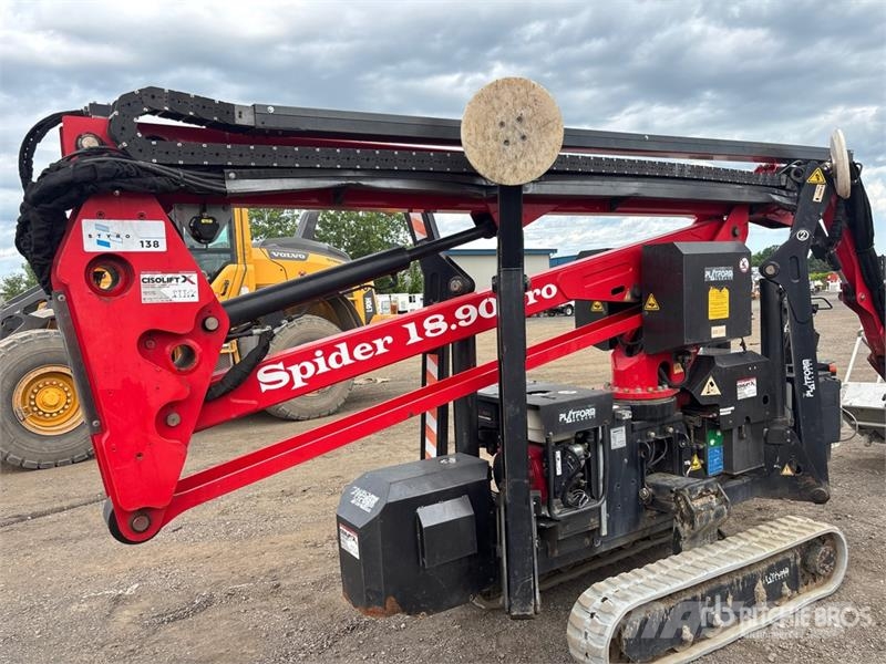 Platform Basket Spider 18.90 Pro Crawler Diesel Articulating Boom  Plataformas con brazo de elevación manual