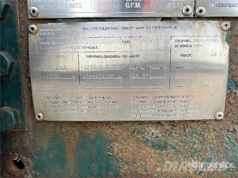 Polar 7200 gal T/A Tanker Trailer Tank prikolice