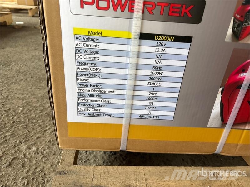 Powertek D2000iN 2 kW Portable Generator Set (Unused) Ostali agregati